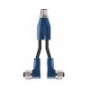 Cordon male/femelle M12Y, 4 pol., codage A IP67, 4A, non-blindé